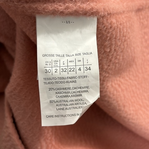 PISSENLIT Pink The Classic Wrap Coat Size 2 - Picture 6 of 9